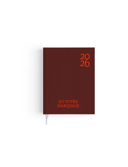 AGENDA EMBOITE HARMONIE 2026 - MINI 90 x 165 mm - COUVERTURE KAKI AVEC PELLICULAGE SOFT TOUCH - SANS MARQUAGE