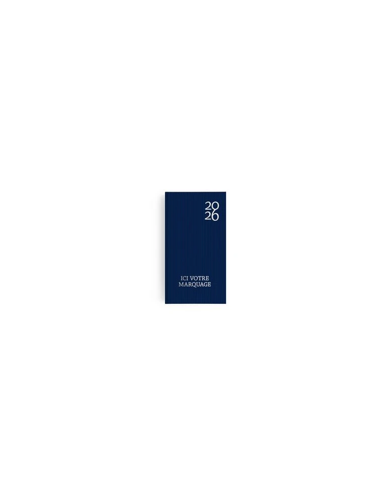 AGENDA EMBOITE HARMONIE 2026 - MINI 90 x 165 mm - COUVERTURE KAKI AVEC PELLICULAGE SOFT TOUCH - SANS MARQUAGE
