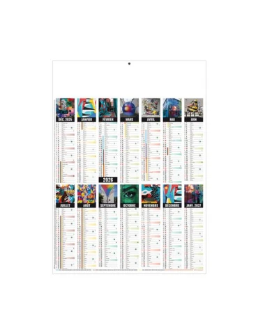 MARIANNE POP 2026 - MIDI 335 x 430 mm - CC REMBORDE - VERSO VIN - SANS MARQUAGE - IDENTIQUE RECTO VERSO cadeau client original