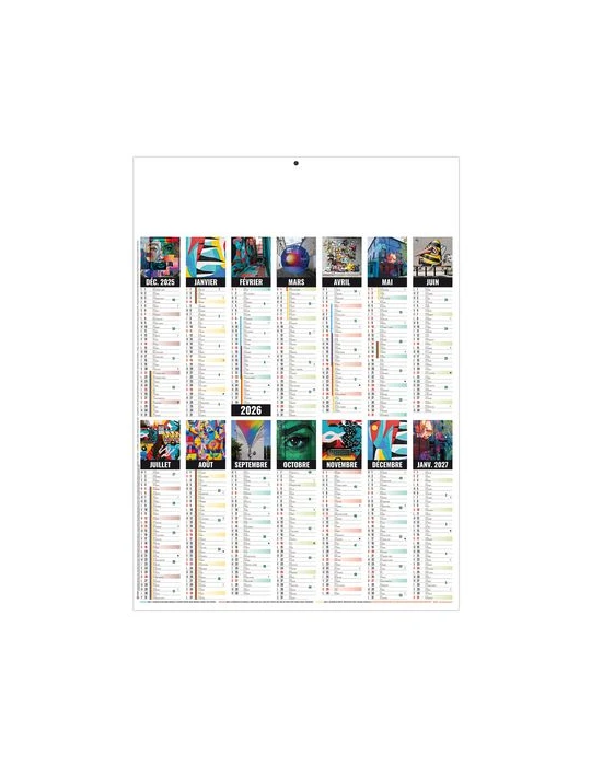MARIANNE POP 2026 - MIDI 335 x 430 mm - CC REMBORDE - VERSO VIN - SANS MARQUAGE - IDENTIQUE RECTO VERSO cadeau client original