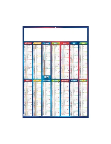MARIANNE COULEURS 2026 - MIDI 335 x 430 mm - CC REMBORDE - VERSO EUROPE - SANS MARQUAGE - IDENTIQUE RECTO VERSO cadeau client or