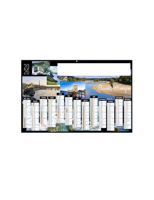 FLUVIAL 2026 - MAXI 650 x 405 mm - LEGER 400G - DOS ECOGESTES - SANS MARQUAGE - 1 TROU EN TETE