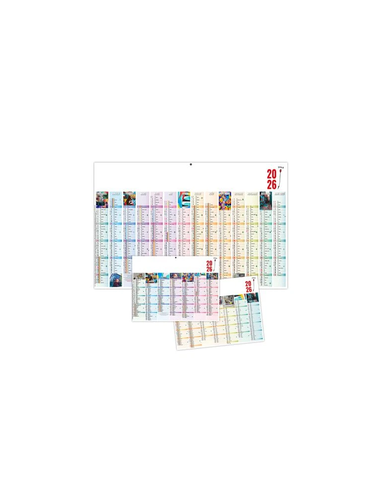 PICTURES 2026 - MAXI 650 x 405 mm - LEGER 400G - DOS FRANCE REGIONS - SANS MARQUAGE - 1 TROU EN TETE