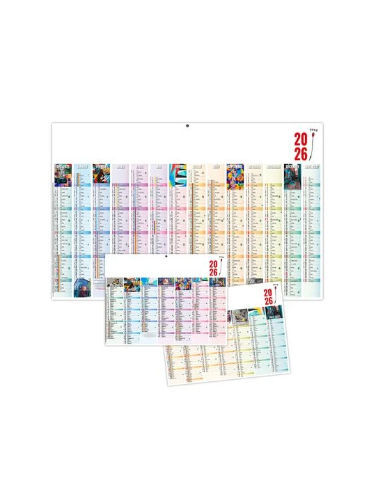 PICTURES 2026 - MAXI 650 x 405 mm - LEGER 400G - DOS FRANCE REGIONS - SANS MARQUAGE - 1 TROU EN TETE