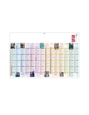 PICTURES 2026 - MAXI 650 x 405 mm - LEGER 400G - DOS FRANCE REGIONS - SANS MARQUAGE - 1 TROU EN TETE 2