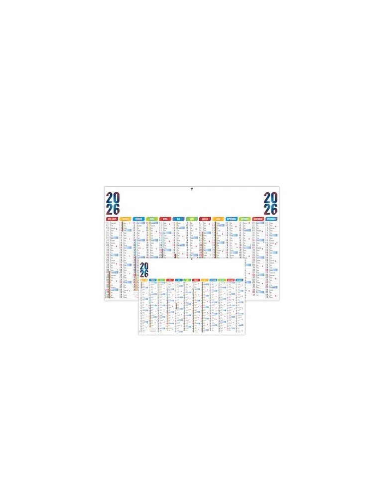 MAXIMILIEN 2026 - MAXI 650 x 405 mm - LEGER 400G - DOS FRANCE REGIONS - SANS MARQUAGE - 1 TROU EN TETE