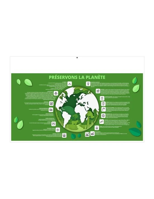 PARADISIAQUE 2026 - MAXI 650 x 405 mm - LEGER 400G - DOS ECOGESTES - SANS MARQUAGE - 1 TROU EN TETE