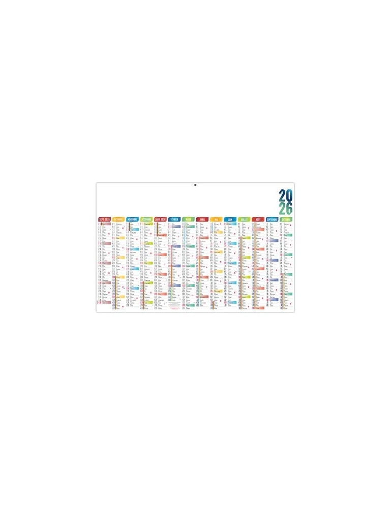 SCO-CASIMIR 2026 - MAXI 650 x 405 mm - LEGER 400G - DOS URGENCE - SANS MARQUAGE - 1 TROU EN TETE