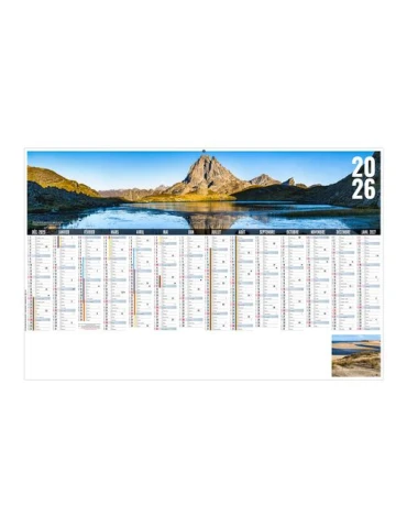 LIBRE CHOIX AQUITAIN 2026 - MAXI 650 x 405 mm - LEGER 400G - DOS CUISINE - SANS MARQUAGE - 1 TROU EN TETE