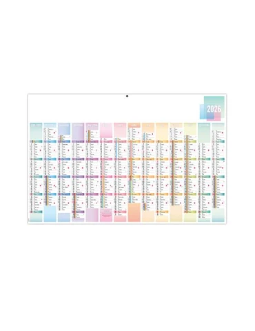 SCO-PASTEL 2026 - MAXI 650 x 405 mm - LEGER 400G - DOS CUISINE - SANS MARQUAGE - 1 TROU EN TETE 2