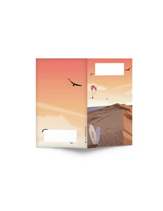 AGENDA ECO POCHE 2026 - THEME VINTAGE-2 - 95 x 165 mm - QUINZAINIER 64 PAGES - COUVERTURE 380g QUADRI PAGES 1 ET 4 - PELLICULAGE