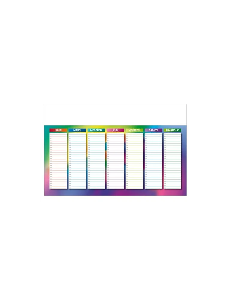 L'EFFAÇABLE 2026 - MAXI 650 x 405 mm - LEGER 400G - DOS BLANC - SANS MARQUAGE - 1 TROU EN TETE