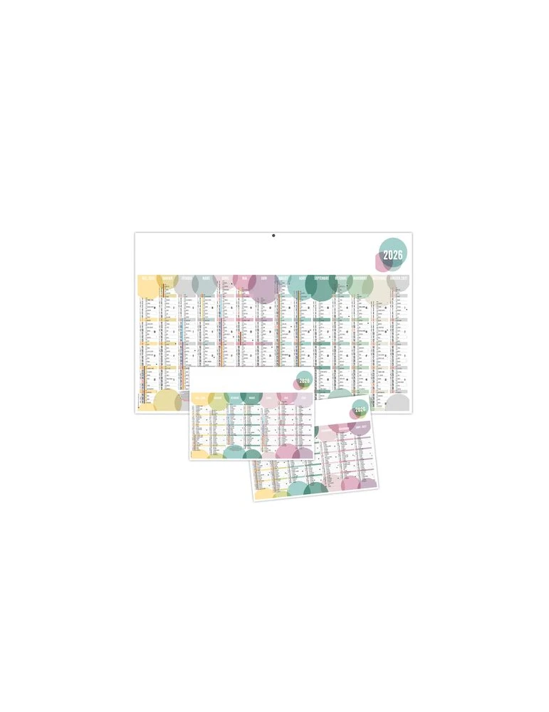 BULLES 2026 - MAXI 650 x 405 mm - LEGER 400G - DOS FRANCE ROUTIERE - SANS MARQUAGE - 1 TROU EN TETE