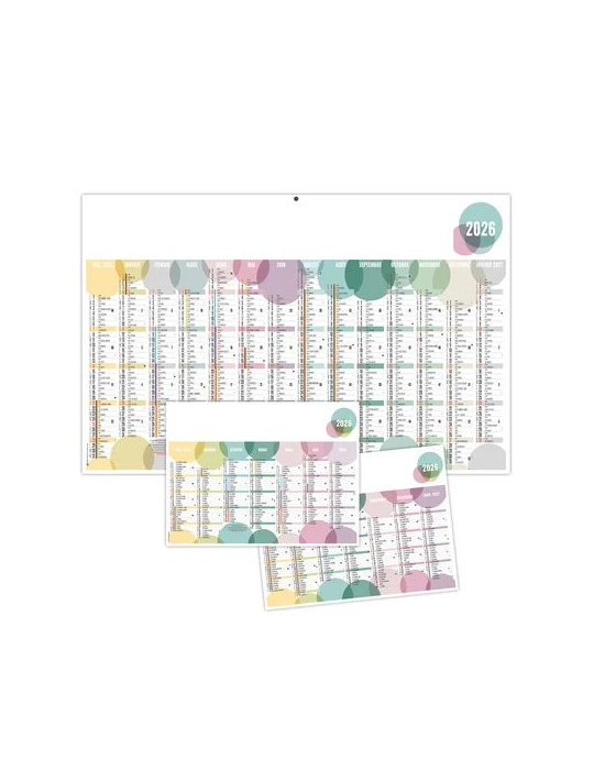 BULLES 2026 - MAXI 650 x 405 mm - LEGER 400G - DOS FRANCE ROUTIERE - SANS MARQUAGE - 1 TROU EN TETE