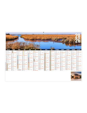 LIBRE CHOIX LIGERIEN 2026 - MAXI 650 x 405 mm - LEGER 400G - DOS ECOGESTES - SANS MARQUAGE - 1 TROU EN TETE
