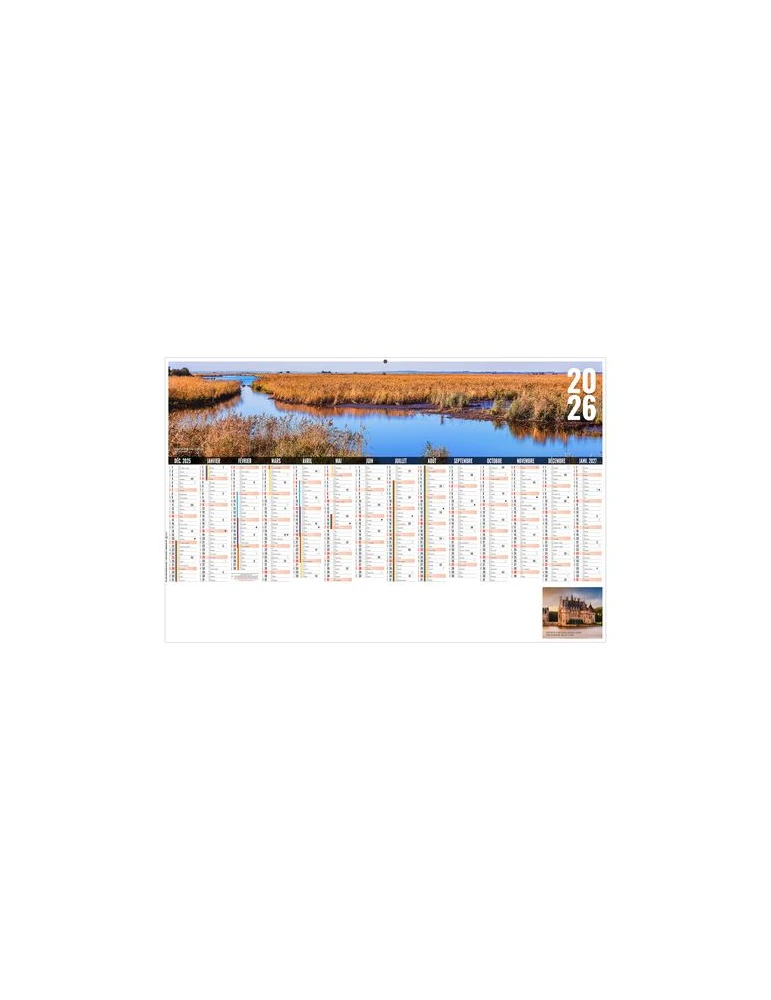 LIBRE CHOIX LIGERIEN 2026 - MAXI 650 x 405 mm - LEGER 400G - DOS ECOGESTES - SANS MARQUAGE - 1 TROU EN TETE