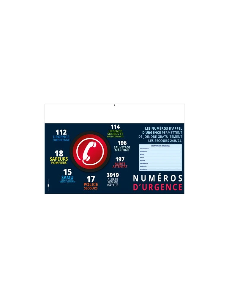 LIBRE CHOIX LIGERIEN 2026 - MAXI 650 x 405 mm - LEGER 400G - DOS ECOGESTES - SANS MARQUAGE - 1 TROU EN TETE goodies entreprise d