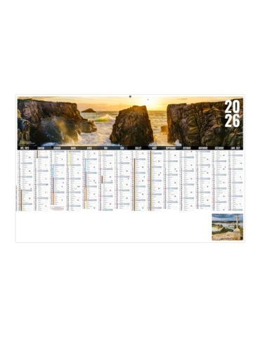 LIBRE CHOIX BRETON 2026 - MAXI 650 x 405 mm - LEGER 400G - DOS CUISINE - SANS MARQUAGE - 1 TROU EN TETE