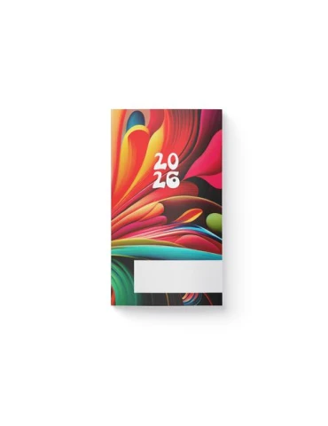 AGENDA ECO POCHE 2026 - THEME DECO-1 - 95 x 165 mm - QUINZAINIER 64 PAGES - COUVERTURE 380g QUADRI PAGES 1 ET 4 - PELLICULAGE BR