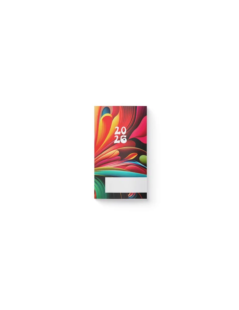AGENDA ECO POCHE 2026 - THEME DECO-1 - 95 x 165 mm - QUINZAINIER 64 PAGES - COUVERTURE 380g QUADRI PAGES 1 ET 4 - PELLICULAGE BR