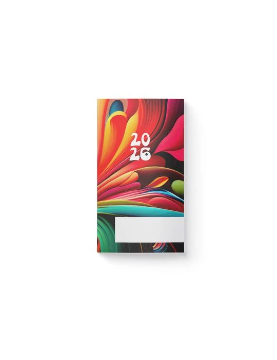 AGENDA ECO POCHE 2026 - THEME DECO-1 - 95 x 165 mm - QUINZAINIER 64 PAGES - COUVERTURE 380g QUADRI PAGES 1 ET 4 - PELLICULAGE BR