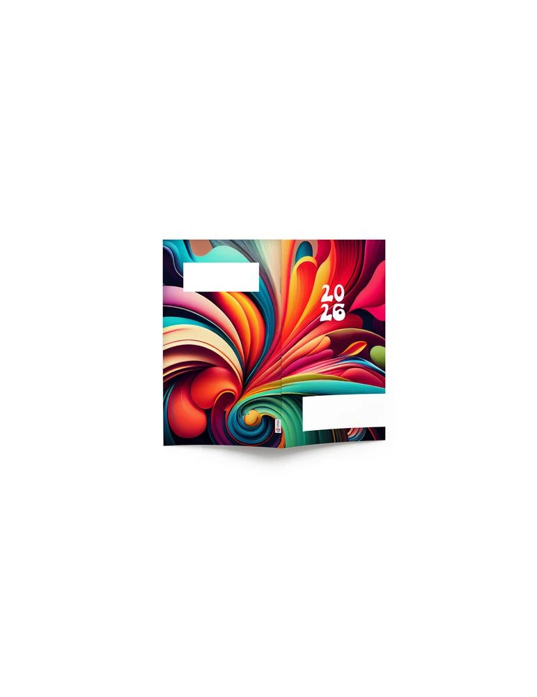 AGENDA ECO POCHE 2026 - THEME DECO-1 - 95 x 165 mm - QUINZAINIER 64 PAGES - COUVERTURE 380g QUADRI PAGES 1 ET 4 - PELLICULAGE BR