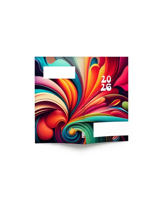 AGENDA ECO POCHE 2026 - THEME DECO-1 - 95 x 165 mm - QUINZAINIER 64 PAGES - COUVERTURE 380g QUADRI PAGES 1 ET 4 - PELLICULAGE BR