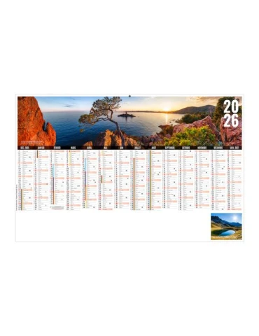 LIBRE CHOIX AZUREEN 2026 - MAXI 650 x 405 mm - LEGER 400G - DOS GUYANE - SANS MARQUAGE - 1 TROU EN TETE