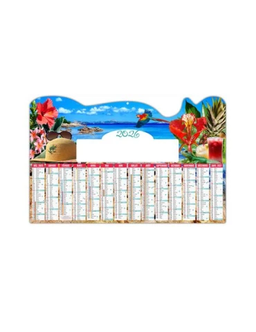 TROPICAL 2026 - MAXI 650 x 405 mm - LEGER 400G - DOS CUISINE - SANS MARQUAGE - 1 TROU EN TETE