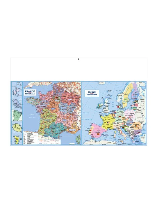 ART DE LA RUE 2026 - MAXI 650 x 405 mm - LEGER 400G - DOS MONDE - SANS MARQUAGE - 1 TROU EN TETE