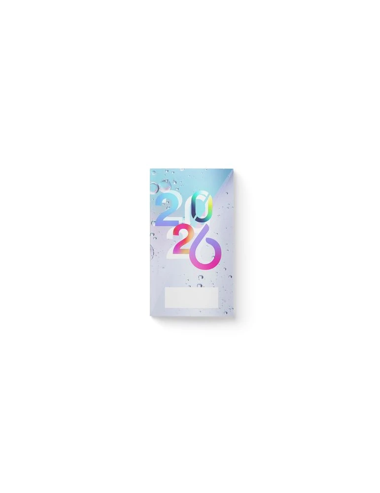 AGENDA ECO POCHE 2026 - THEME BUSINESS-1 - 95 x 165 mm - QUINZAINIER 64 PAGES - COUVERTURE 380g QUADRI PAGES 1 ET 4 - PELLICULAG
