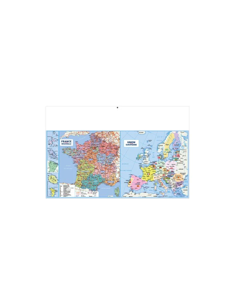 LIBRE CHOIX JURASSIEN 2026 - MAXI 650 x 405 mm - LEGER 400G - DOS FRANCE REGIONS - SANS MARQUAGE - 1 TROU EN TETE objet promotio
