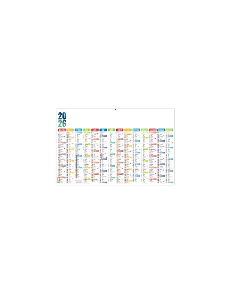 CASIMIR 2026 - MAXI 650 x 405 mm - CC REMBORDE - DOS CUISINE - SANS MARQUAGE - 1 TROU EN TETE marquage laser ultra précis