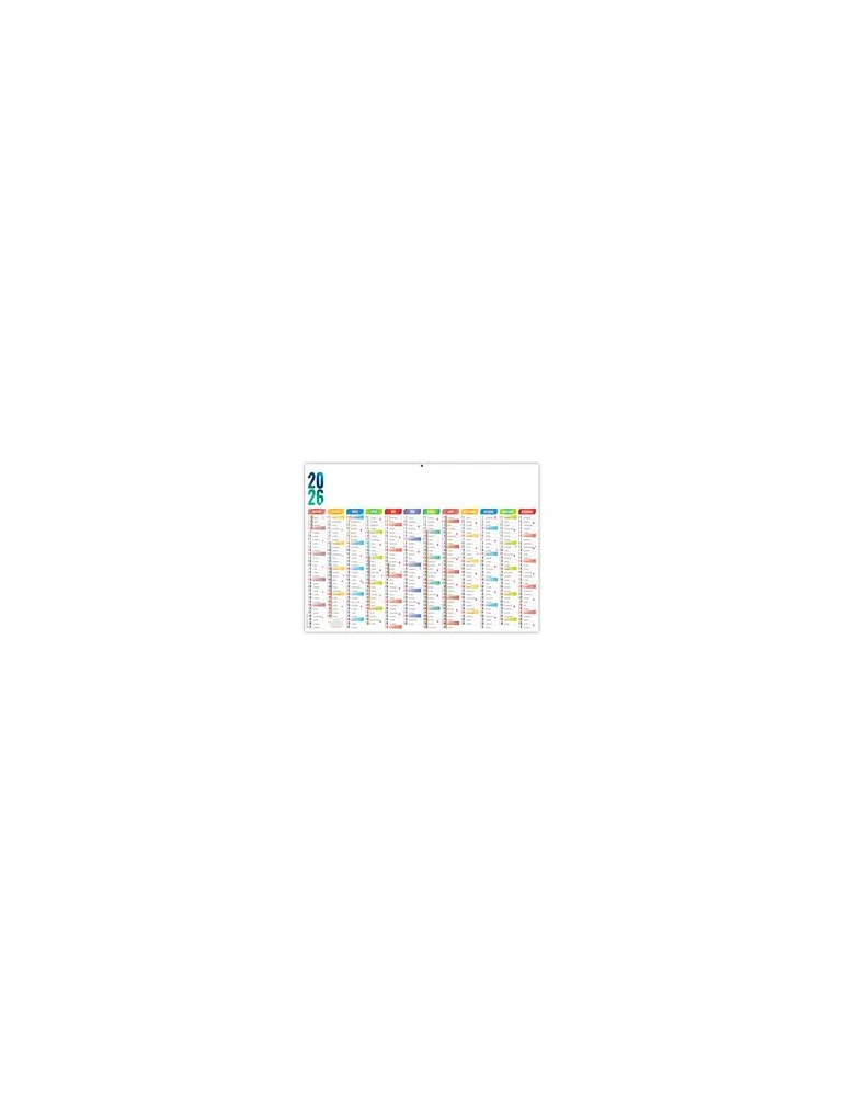 CASIMIR 2026 - MAXI 650 x 405 mm - CC REMBORDE - DOS CUISINE - SANS MARQUAGE - 1 TROU EN TETE cadeau collaborateur premium