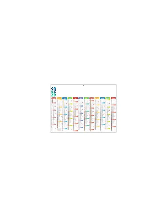CASIMIR 2026 - MAXI 650 x 405 mm - CC REMBORDE - DOS CUISINE - SANS MARQUAGE - 1 TROU EN TETE cadeau collaborateur premium