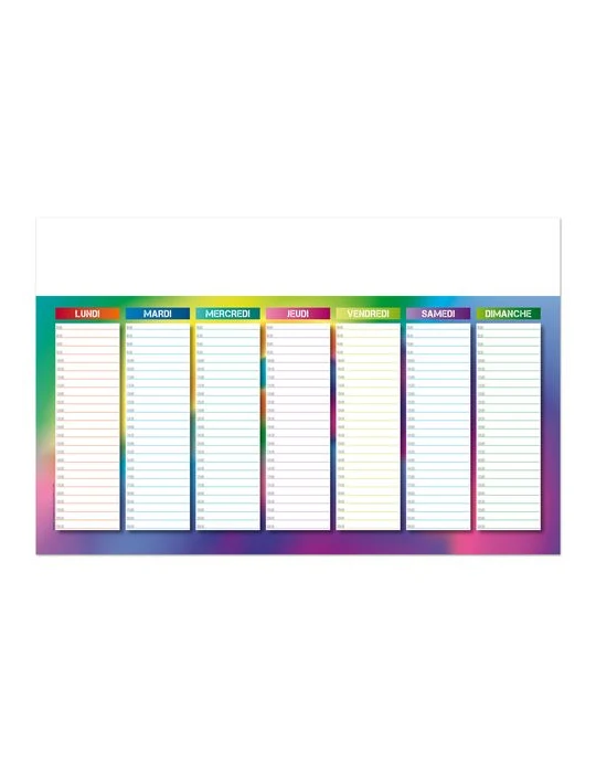 TROPIC 2026 - MAXI 650 x 405 mm - LEGER 400G - DOS BLANC - SANS MARQUAGE - 1 TROU EN TETE