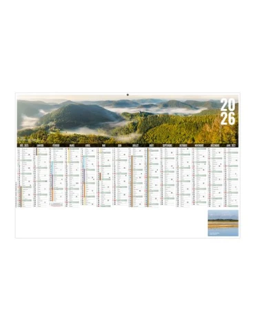 LIBRE CHOIX ALSACIEN 2026 - MAXI 650 x 405 mm - LEGER 400G - DOS CUISINE - SANS MARQUAGE - 1 TROU EN TETE