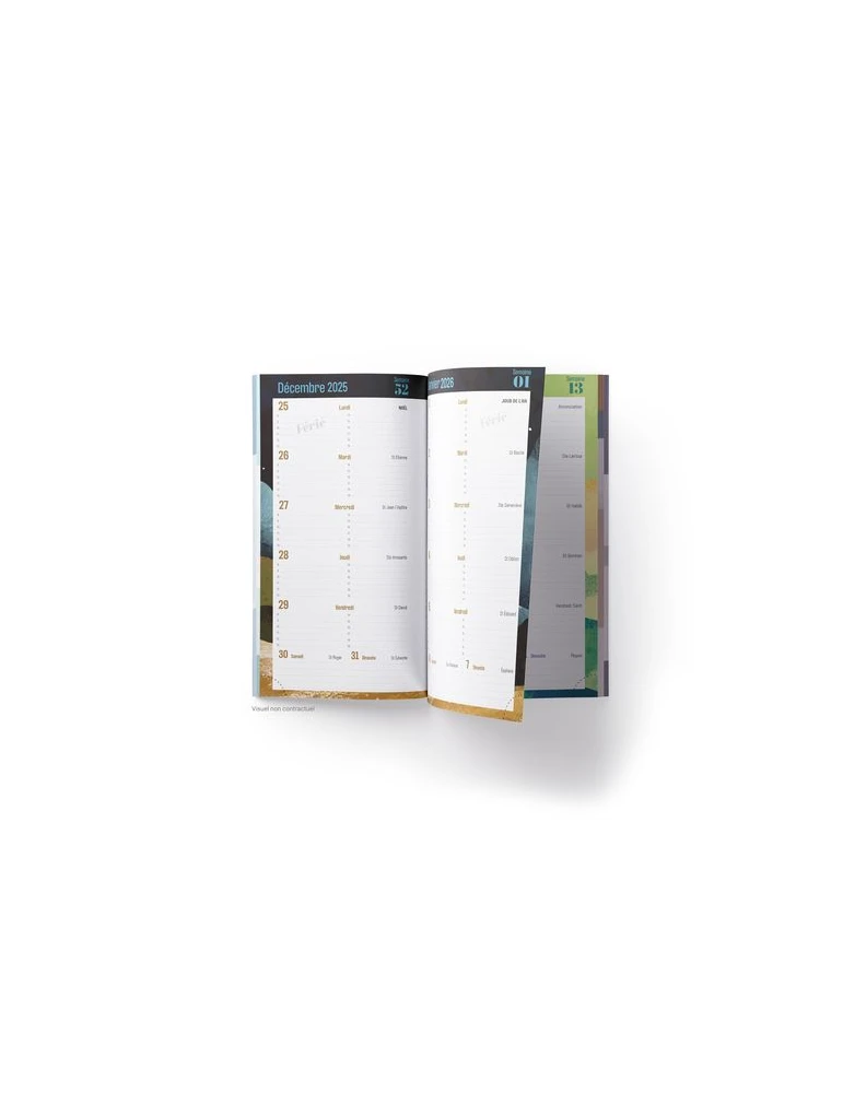 AGENDA ECO POCHE 2026 - THEME EXTREME-1 - 95 x 165 mm - QUINZAINIER 64 PAGES - COUVERTURE 380g QUADRI PAGES 1 ET 4 - PELLICULAGE
