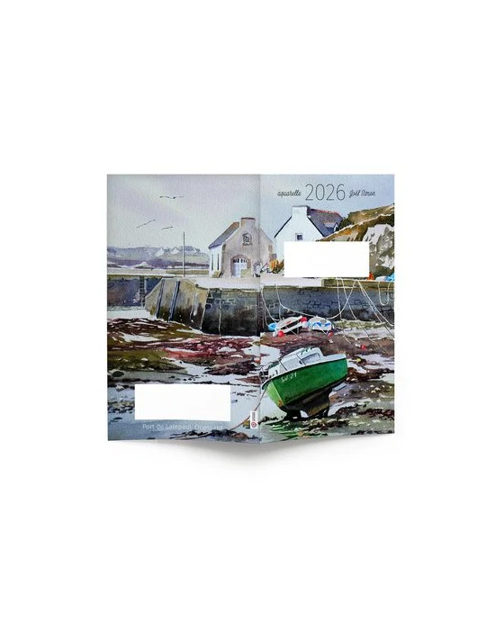 AGENDA ECO POCHE 2026 - THEME BLEU DE MER-1 - 95 x 165 mm - QUINZAINIER 64 PAGES - COUVERTURE 380g QUADRI PAGES 1 ET 4 - PELLICU