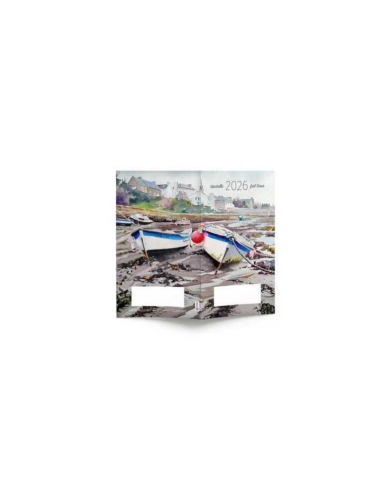 AGENDA ECO POCHE 2026 - THEME BLEU DE MER-1 - 95 x 165 mm - QUINZAINIER 64 PAGES - COUVERTURE 380g QUADRI PAGES 1 ET 4 - PELLICU