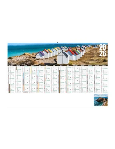 LIBRE CHOIX NORMAND 2026 - MAXI 650 x 405 mm - LEGER 400G - DOS CUISINE - SANS MARQUAGE - 1 TROU EN TETE
