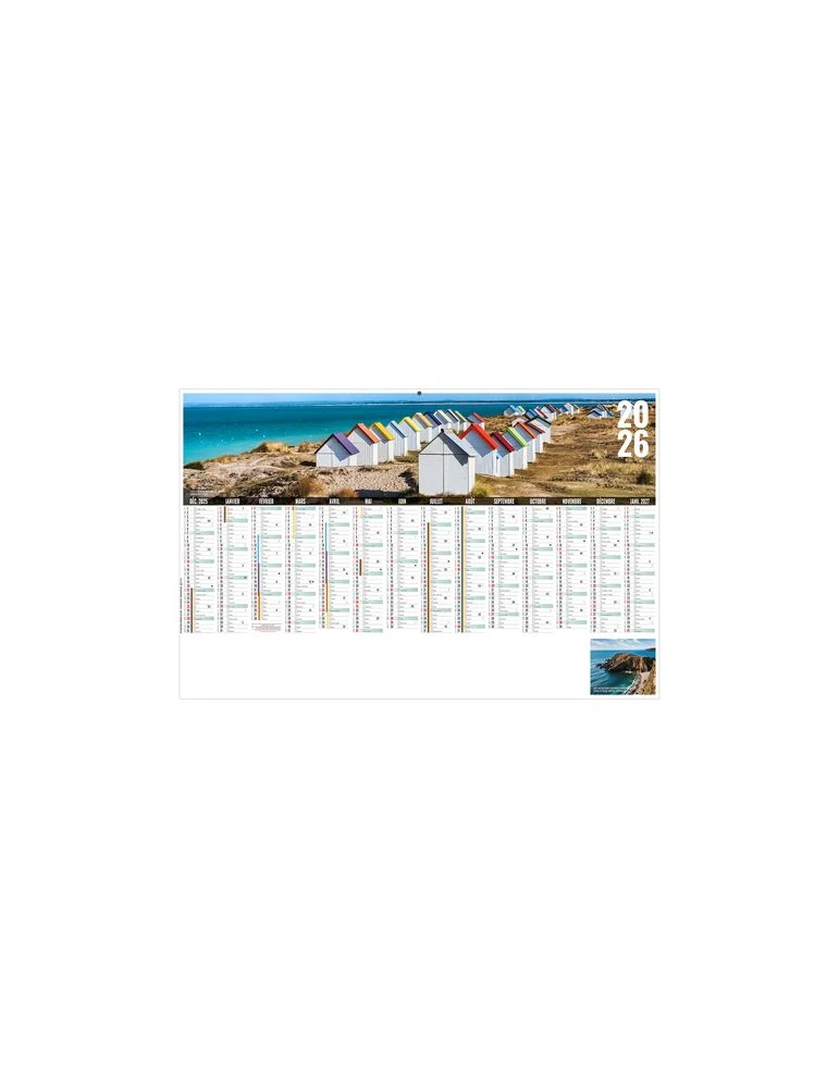 LIBRE CHOIX NORMAND 2026 - MAXI 650 x 405 mm - LEGER 400G - DOS CUISINE - SANS MARQUAGE - 1 TROU EN TETE