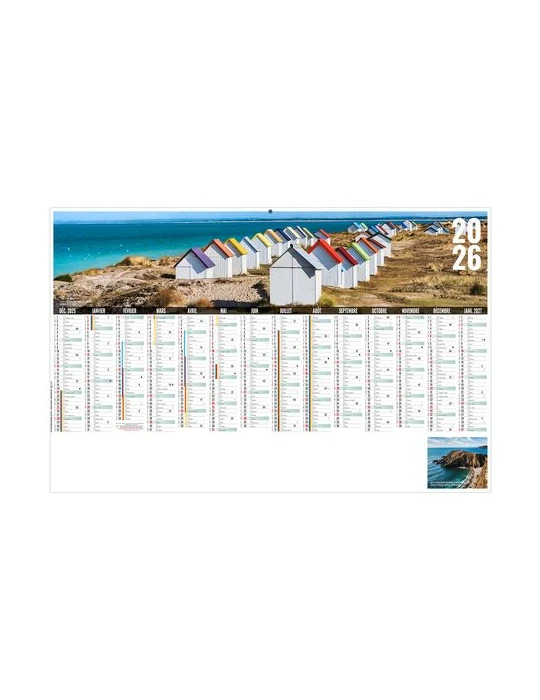 LIBRE CHOIX NORMAND 2026 - MAXI 650 x 405 mm - LEGER 400G - DOS CUISINE - SANS MARQUAGE - 1 TROU EN TETE