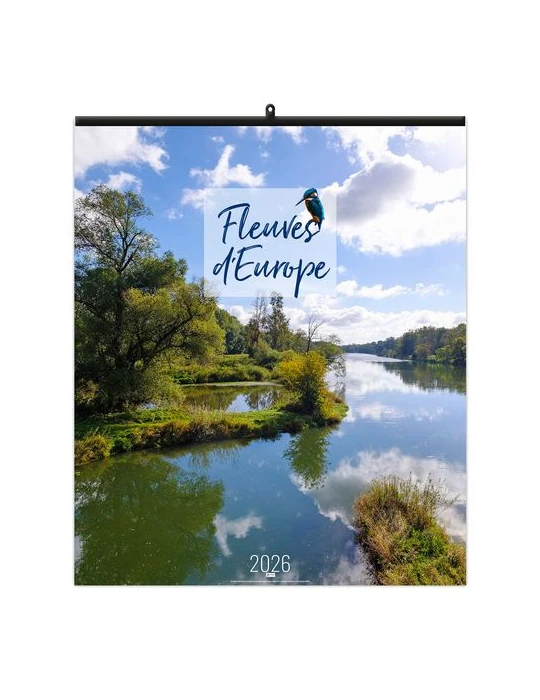 FLEUVES D'EUROPE 2026 - SMALL 330 x 400 mm - MARQUAGE 1 COULEUR - RELIURE BAGUETTE goodies publicitaire événementiel
