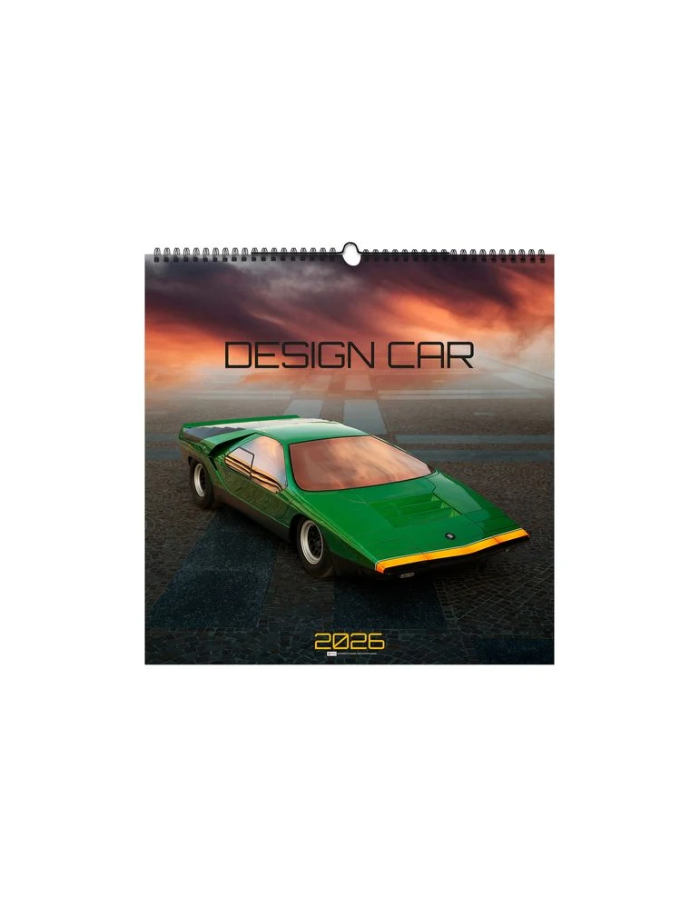 DESIGN CAR 2026 - SMALL 330 x 330 mm - MARQUAGE 1 COULEUR - RELIURE BAGUETTE