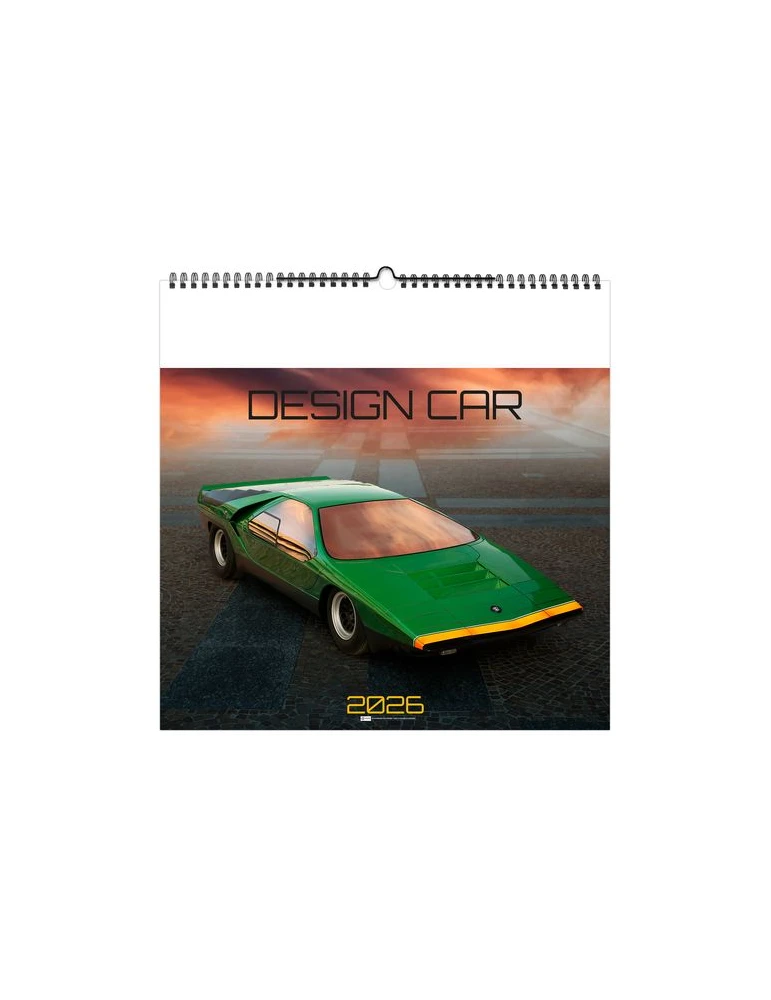 DESIGN CAR 2026 - SMALL 330 x 330 mm - MARQUAGE 1 COULEUR - RELIURE BAGUETTE goodies publicitaire événementiel