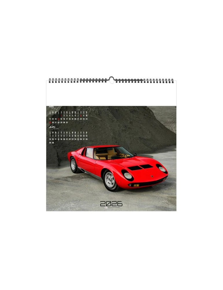 DESIGN CAR 2026 - SMALL 330 x 330 mm - MARQUAGE 1 COULEUR - RELIURE BAGUETTE cadeau client original