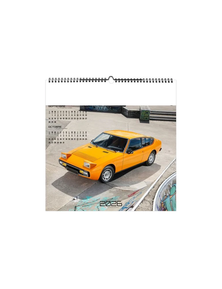 DESIGN CAR 2026 - SMALL 330 x 330 mm - MARQUAGE 1 COULEUR - RELIURE BAGUETTE goodies personnalisé en stock