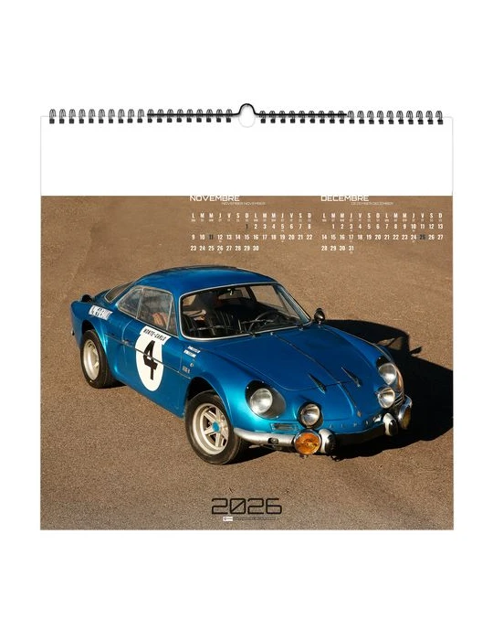 DESIGN CAR 2026 - SMALL 330 x 330 mm - MARQUAGE 1 COULEUR - RELIURE BAGUETTE objet promo petit budget