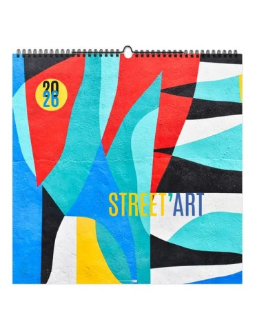 STREET ART 2026 - SMALL 330 x 330 mm - MARQUAGE 1 COULEUR - RELIURE BAGUETTE